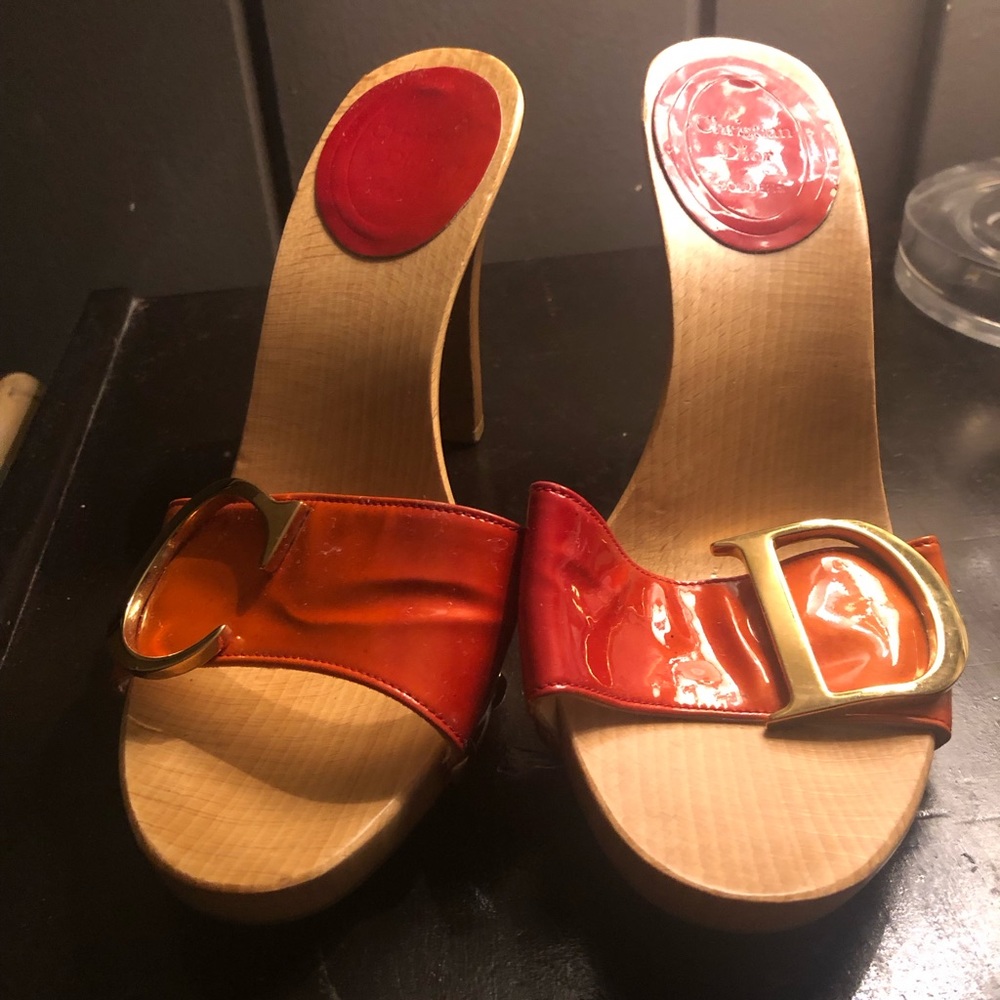 Christian Dior Wooden Heeled sandals
